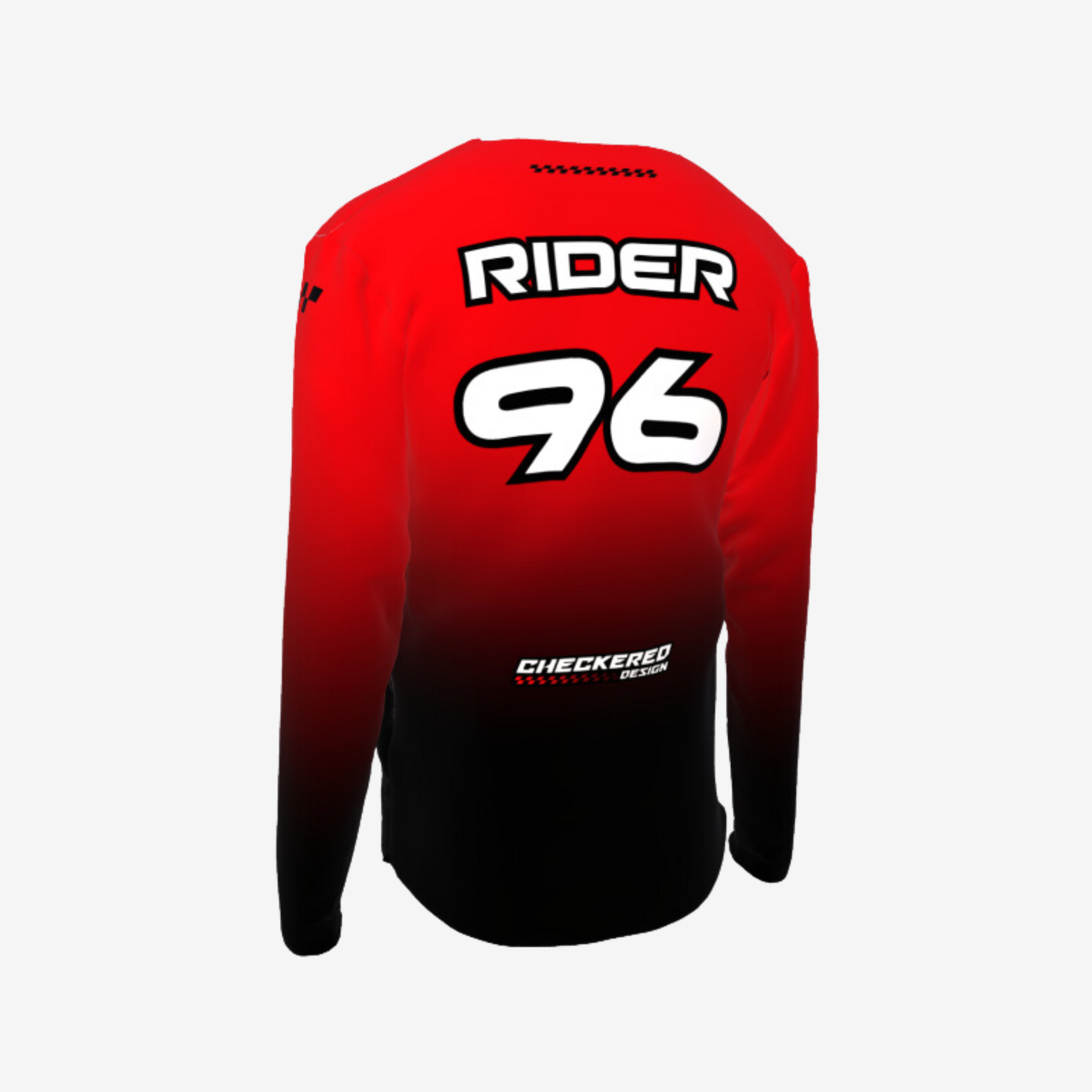 Personalized jersey red black with race number and name customized