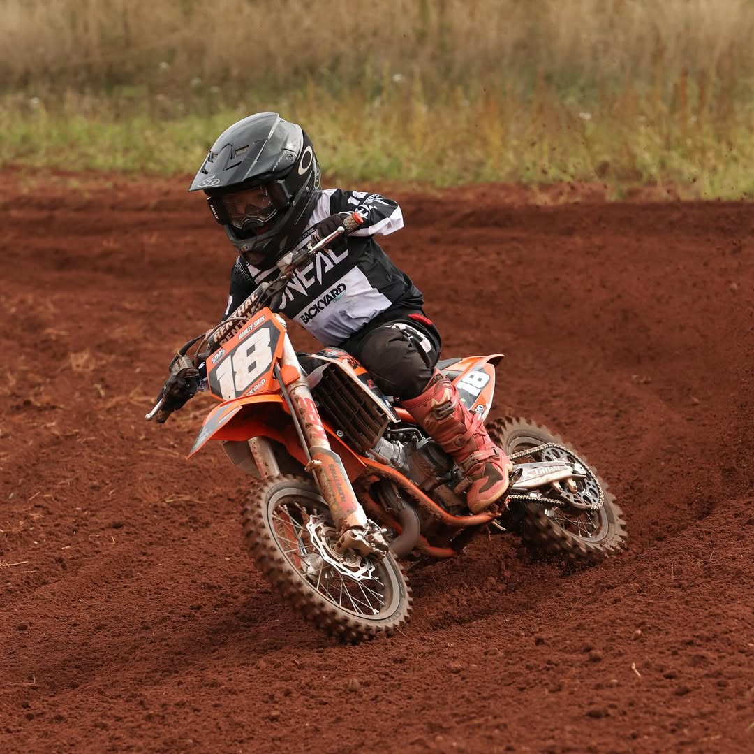 Pro motocross rider Harley Sims wearing black white personalized jersey